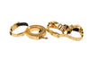 XS Gold Viper Snake Collar, Leash, Harness Set