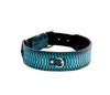 Turquoise, Black Snake Classic Collar With Silver & Gold Classic Hardware Set Of 2