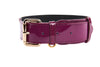 Purple Patent Italian Leather/Classic Hardware Collar