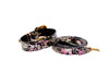 Black, White, Pink, Gold Swarovski Crystal Collar & Leash Set