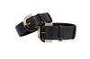 Black Italian Leather Collars With Elegant Italian Hardware