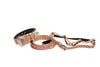 Embossed Snake Italian Leather/Swarovski Crystal Buckle Collar, Leash, Harness Set
