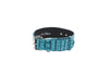 Turquoise Embossed Croc Italian Leather With Silver Classic Hardware