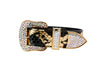 Black/Gold Custom Snake Swarovski Crystal Collar