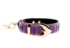 XS Purple/Silver Snake Collar With New Vintage Hardware and Pearl Charm