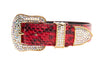 Red and Black Snake Swarovski Crystal Collar