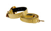 Pearl Yellow Snake Ornate Swarovski Italian Hardware Collar & Leash Set