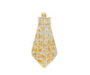 Silver & Gold Embossed Croc Italian Leather Tie