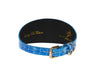 Blue Patent Embossed Croc Italian Leather 3” Wide Style Collar
