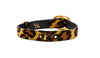 Leopard Print Hair On Hide Italian Leather Collar With Ornate Italian Hardware