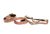 Embossed Snake Italian Leather/Swarovski Crystal Buckle Collar, Leash, Harness Set